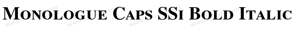 Monologue Caps SSi Bold Italic Small Caps字体转换